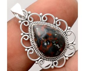 Natural Blood Stone - India Pendant SDP91270 P-1699, 12x16 mm