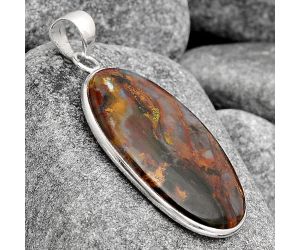Natural Blood Stone - India Pendant SDP91321 P-1001, 19x32 mm