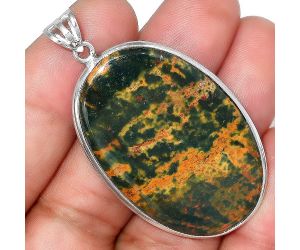Natural Blood Stone - India Pendant SDP92787 P-1001, 26x41 mm