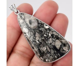Natural Crinoid Fossil Coral Pendant SDP92978 P-1001, 25x50 mm