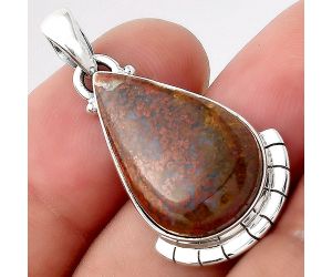 Natural Red Moss Agate Pendant SDP93148 P-1415, 14x23 mm