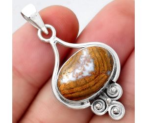 Natural Red Moss Agate Pendant SDP95262 P-1473, 12x18 mm