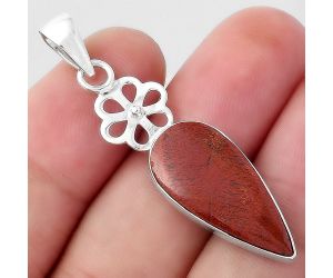 Natural Red Moss Agate Pendant SDP96097 P-1634, 11x24 mm