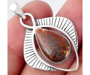 Natural Red Moss Agate Pendant SDP96848 P-1402, 11x17 mm