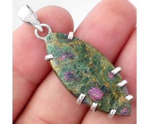 Natural Ruby In Fuchsite Pendant SDP96884 P-1372, 15x35 mm