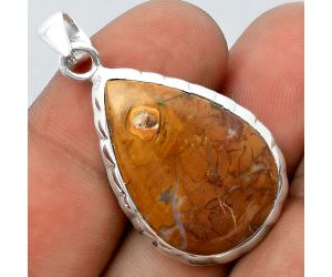 Natural Red Moss Agate Pendant SDP97033 P-1110, 18x26 mm