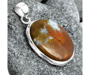 Natural Red Moss Agate Pendant SDP97085 P-1110, 18x24 mm