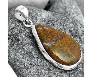 Natural Red Moss Agate Pendant SDP97088 P-1110, 16x26 mm