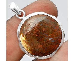 Natural Red Moss Agate Pendant SDP97099 P-1110, 22x22 mm