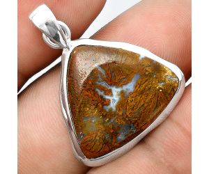 Natural Red Moss Agate Pendant SDP97103 P-1110, 19x22 mm