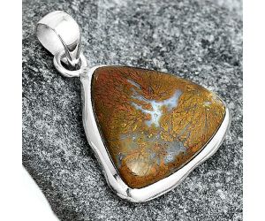 Natural Red Moss Agate Pendant SDP97103 P-1110, 19x22 mm