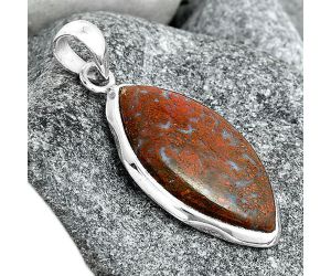 Natural Red Moss Agate Pendant SDP97108 P-1110, 15x28 mm
