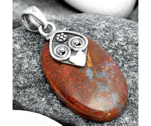 Natural Red Moss Agate Pendant SDP97286 P-1388, 20x31 mm
