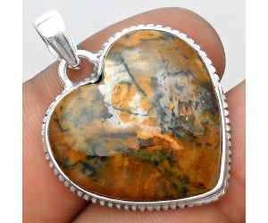 Valentine Gift Heart Amethyst Sage Agate - Nevada Pendant SDP98524 P-1043, 25x25 mm