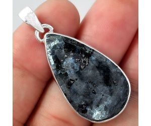 Larvikite Stone - Black Moonstone Pendant SDP98710, 17x31 mm