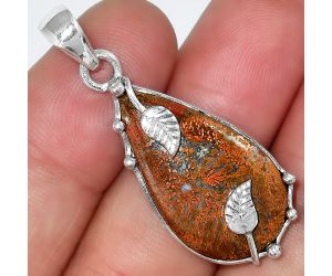 Natural Red Moss Agate Pendant SDP98974 P-1226, 15x27 mm