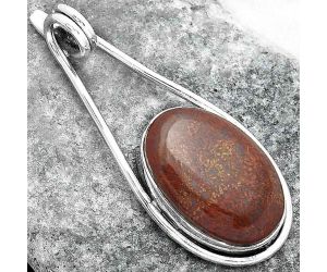 Natural Red Moss Agate Pendant SDP99284 P-1590, 13x19 mm