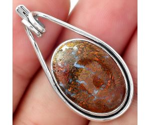Natural Red Moss Agate Pendant SDP99296 P-1590, 14x20 mm