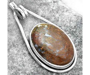 Natural Red Moss Agate Pendant SDP99296 P-1590, 14x20 mm