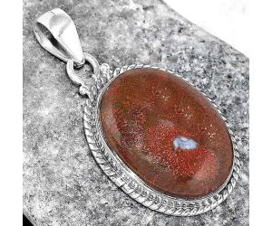 Natural Red Moss Agate Pendant SDP99344 P-1056, 17x22 mm