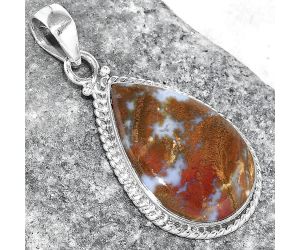 Natural Red Moss Agate Pendant SDP99351 P-1056, 16x24 mm