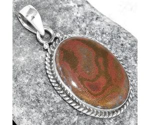Natural Red Moss Agate Pendant SDP99353 P-1056, 17x23 mm