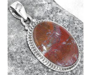 Natural Red Moss Agate Pendant SDP99355 P-1056, 16x23 mm