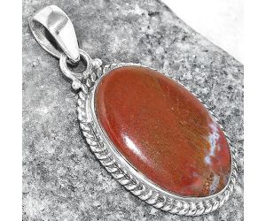 Natural Red Moss Agate Pendant SDP99358 P-1056, 15x24 mm