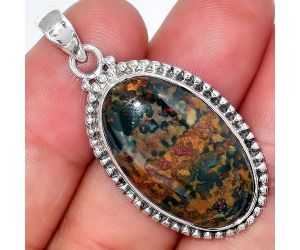 Natural Blood Stone - India Pendant SDP99388 P-1052, 17x27 mm