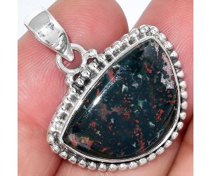 Natural Blood Stone - India Pendant SDP99390 P-1052, 15x21 mm