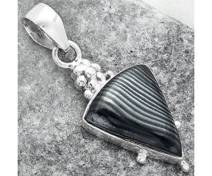 Crown Of Silver Psilomelane - Black Malachite Pendant SDP99438 P-1357, 14x18 mm