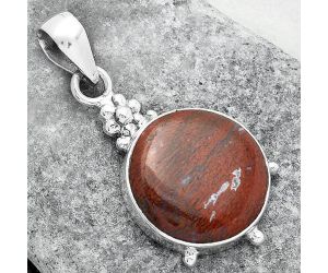 Natural Red Moss Agate Pendant SDP99455 P-1357, 17x17 mm