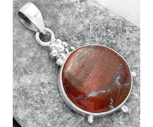 Natural Red Moss Agate Pendant SDP99456 P-1357, 19x19 mm