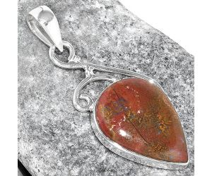 Natural Red Moss Agate Pendant SDP99504 P-1352, 16x22 mm