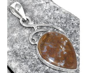 Natural Red Moss Agate Pendant SDP99505 P-1352, 17x22 mm