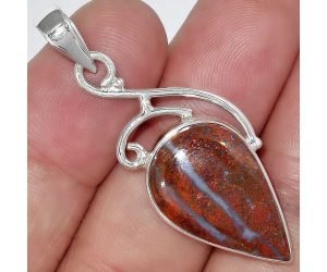 Natural Red Moss Agate Pendant SDP99507 P-1352, 14x22 mm