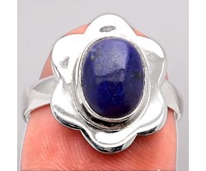 Natural Lapis - Afghanistan Ring size-7.5 SDR100149 R-1087, 8x10 mm