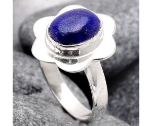 Natural Lapis - Afghanistan Ring size-7.5 SDR100149 R-1087, 8x10 mm