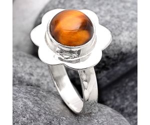 Natural Tiger Eye - Africa Ring size-8 SDR100165 R-1087, 9x9 mm