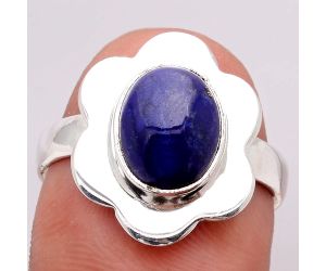 Natural Lapis - Afghanistan Ring size-7.5 SDR100180 R-1087, 8x10 mm