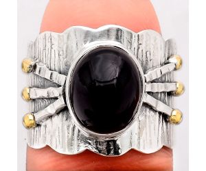 Natural Black Onyx - Brazil Ring size-8 SDR102538 R-1583, 9x11 mm