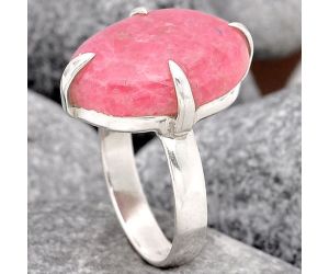 Natural Rhodonite Ring size-7 SDR102784 R-1305, 13x18 mm