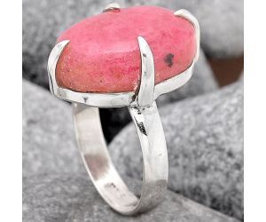 Natural Rhodonite Ring size-7 SDR102786 R-1305, 12x18 mm