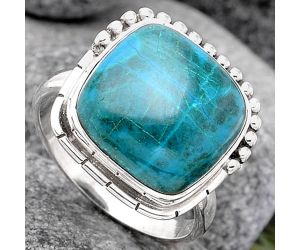 Natural Azurite Chrysocolla Ring size-7 SDR105039 R-1151, 14x14 mm