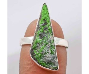 Natural Uvarovite Green Garnet Ring size-7.5 SDR105783, 9x26 mm