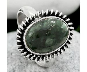 Natural Russian Seraphinite Ring size-7 SDR108339 R-1279, 10x14 mm