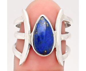 Natural Lapis - Afghanistan Ring size-7.5 SDR110131 R-1544, 7x13 mm