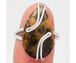 Natural Amethyst Sage Agate - Nevada Ring size-7 SDR111688, 13x24 mm