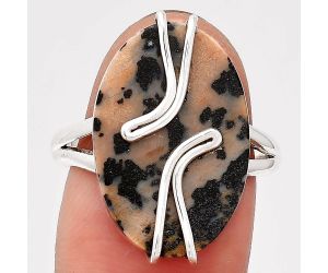 Natural Russian Honey Dendrite Opal Ring size-8 SDR111704 R-1502, 14x20 mm