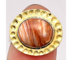 Two Tone - NaturalCaramel Opal Ring size-7.5 SDR111934 R-1662, 10x12 mm